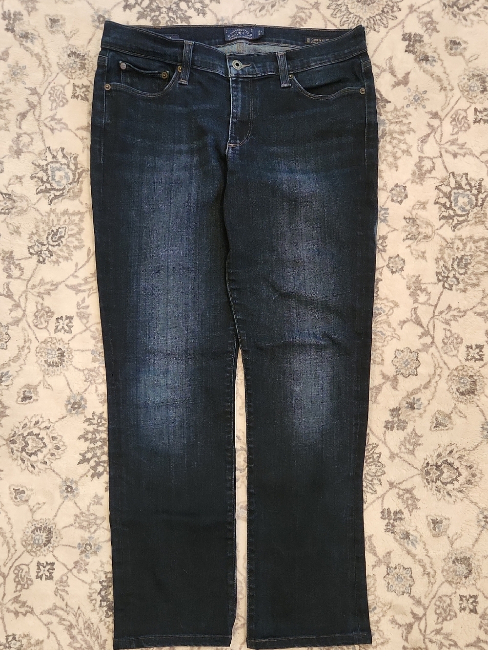 Lucky Women’s Dark Blue Straight And Stretch Jeans 10/30 R